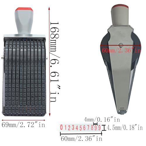 Tampon de codage plastique 11 chiffres pour papeterie DIY et création - 3
