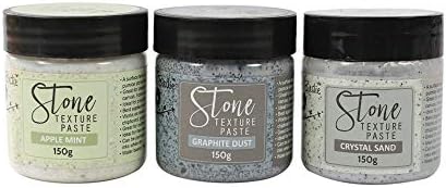 Little Birdie Itsy Bitsy- Stone Texture Paste Apple Mint/Graphite Dust/Crystal Sand Pack Of 3