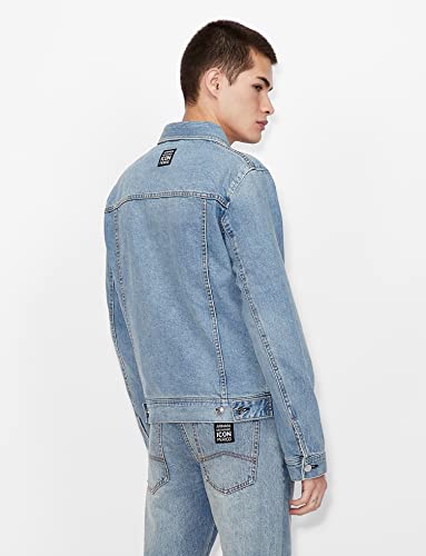 Image of Armani Exchange Men's Denim Icon Logo Jacket