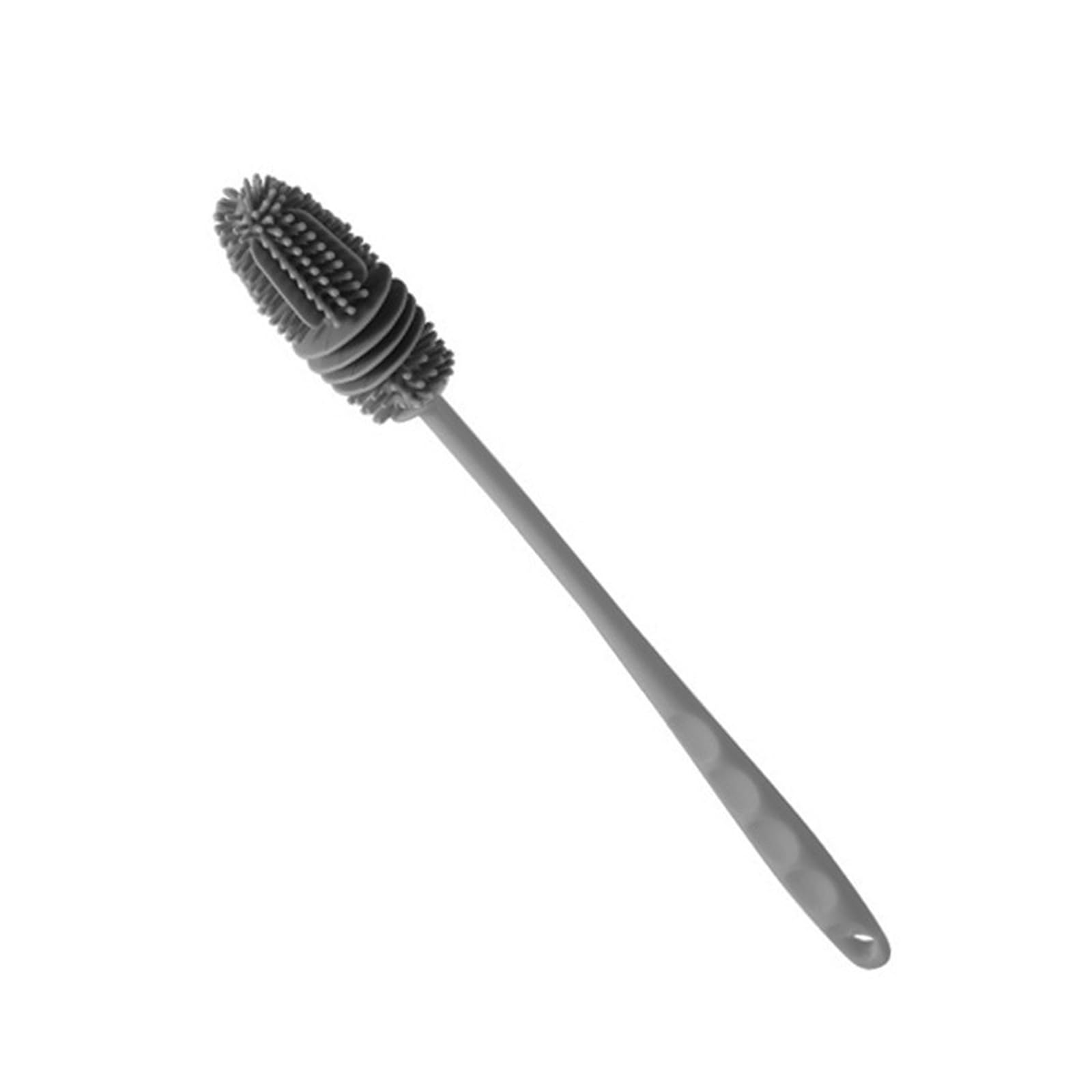 Yabgkgagnan Grey Long Handle Soft Silicone Bottle Brushs, Flexible Cleaning Tool For Baby Bottles, Flexible Head Water Bottles Clean Brus, For Cleaning Baby Bottle,Glass Cup,Glassware,Thermoses And Various Containers