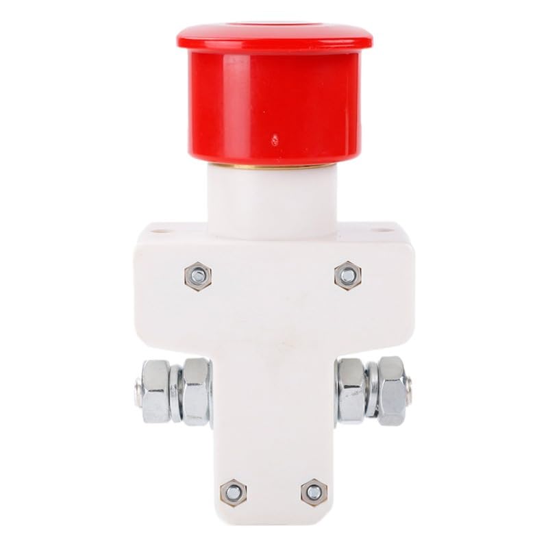 ED-100A DC Emergency Power Cutoff Switch, 100A, Electric Vehicle & Forklift Emergency Disconnect, Power Switch with Contact Valve, Reliable Safety Shutoff