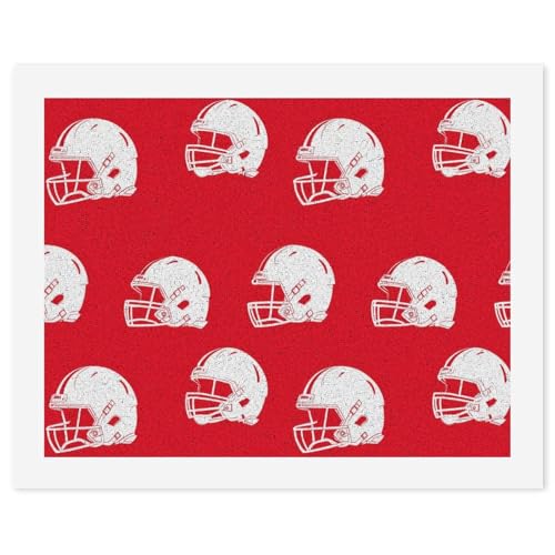 Football Helmet U.S.A. Funny Digital Oil Painting Horizontal DIY Printed