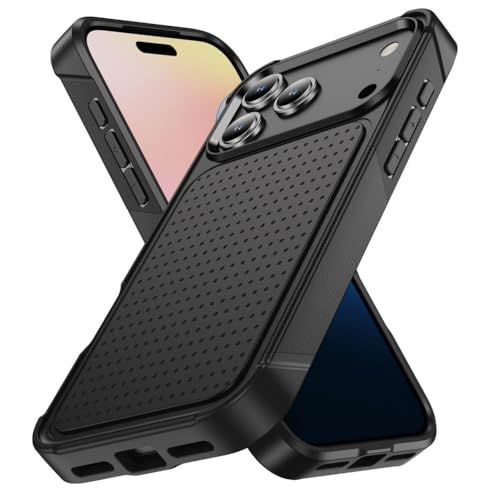 For IPhone 17/17 Pro/17 Air/17 Pro MaxpϏՌP[XAwnCubhn[hیJo[MdbP[X,17pro max,Black