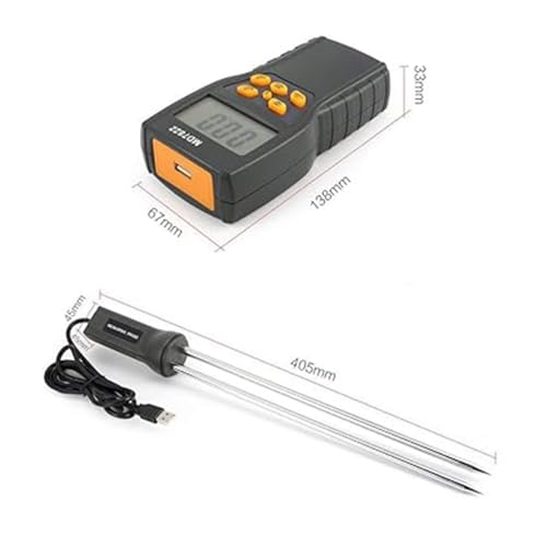 Image of MCP Healthcare MD7822 Digital Grain Moisture Meter - Accurate Measurement for Wheat, Corn, and Rice with Temperature Monitoring (Black)