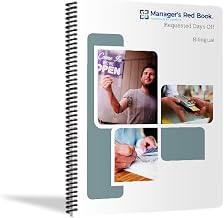 The Manager's Red Book - Request Days Off logbook/notebook/planner, 8.5"x11" semi-annual, 118 pages, 8 lines per day (F2835) (October 2025 - March 2026)