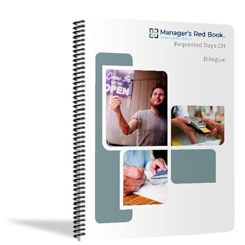 The Manager's Red Book - Request Days Off logbook/notebook/planner, 8.5"x11" semi-annual, 118 pages, 8 lines per day (F2835) (July 2025 - December 2025)