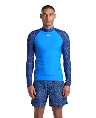 ARENA Maglia a Maniche Lunghe da Uomo Rash Allover con Protezione UV