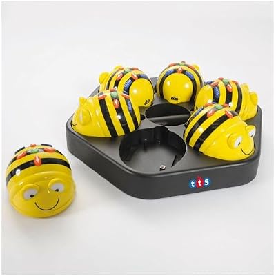TTS Rechargeable Docking Station with USB Cable for Bee-Bot or Blue-Bot, Up to 6 Slots Charging Dock for Educational Programmable Floor Robots