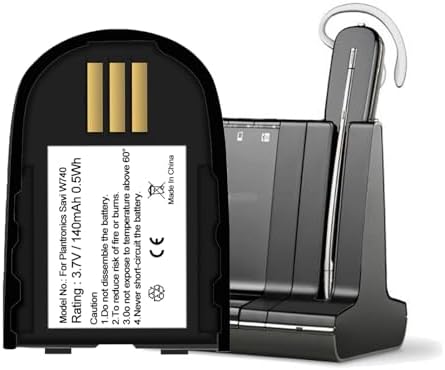 CELLONIC Batteria Di Ricambio Per Cuffie Plantronics Savi W740, Savi 440, Savi 740 - 140mAh, 3.7V - Sostitutivo 204755-01