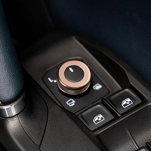 KUNGKIC für Seat Leon/Arona/Ateca/Tarraco Cupra Ateca/Terramar/Formentor Cupra Leon Rückspiegel-Schalterknopf-Ringabdeckung Aluminiumlegierung Innenausstattung