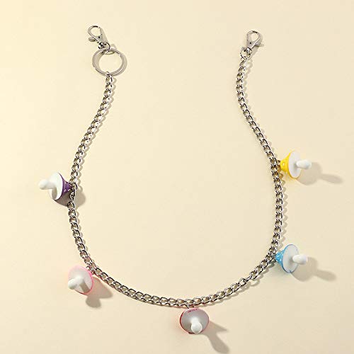 Punk Pocket Wallet Chain Cute Angel Dice Mushroom Heart Thorns Jean Pants Multilayer Belt Chains Waist Belly Body Chain Jewelry for Women and Girls -Style 3 - Image 4