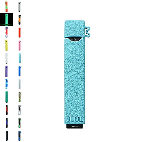 DSC-Mart Texture Case for JUUL, Anti-Slip Silicone Skin Cover Sleeve Wrap Gel Fits JUUL Pen (Teal)
