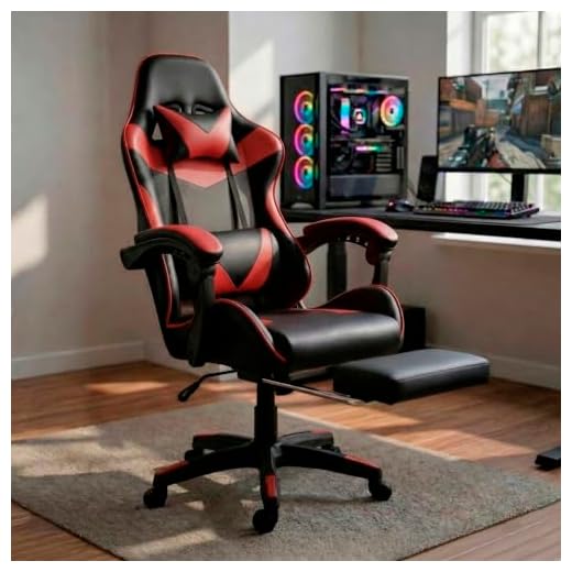 Cadeira Escritório Gamer Reclinável Ergonômica Profissional (Vermelho)
