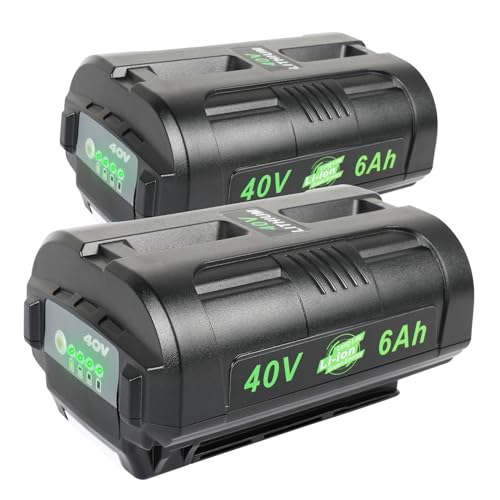 ARyee 6.0Ah 40V OP4050A Replacement for Ryobi 40V OP4015 OP4040 OP4026A OP40201 OP4015 OP40261 OP4030 OP40401 OP4060 Cordless Power Tool Lithium Battery, 2Pack