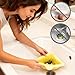 Triangular Magnetic Drain Basket, Sink Drain Strainer with Twist-Open Bottom, Sink Corner Strainer, Anti Clog Sinks Punch-Free Installation, No Tools Needed, for Cleaning Fruits, Vegetables (Yellow)