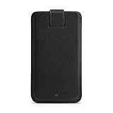 WIIUKA Etui do iPhone 12 Pro MAX, skórzane etui z zamknięciem, skóra premium, design etui na telefon komórkowy, czarne