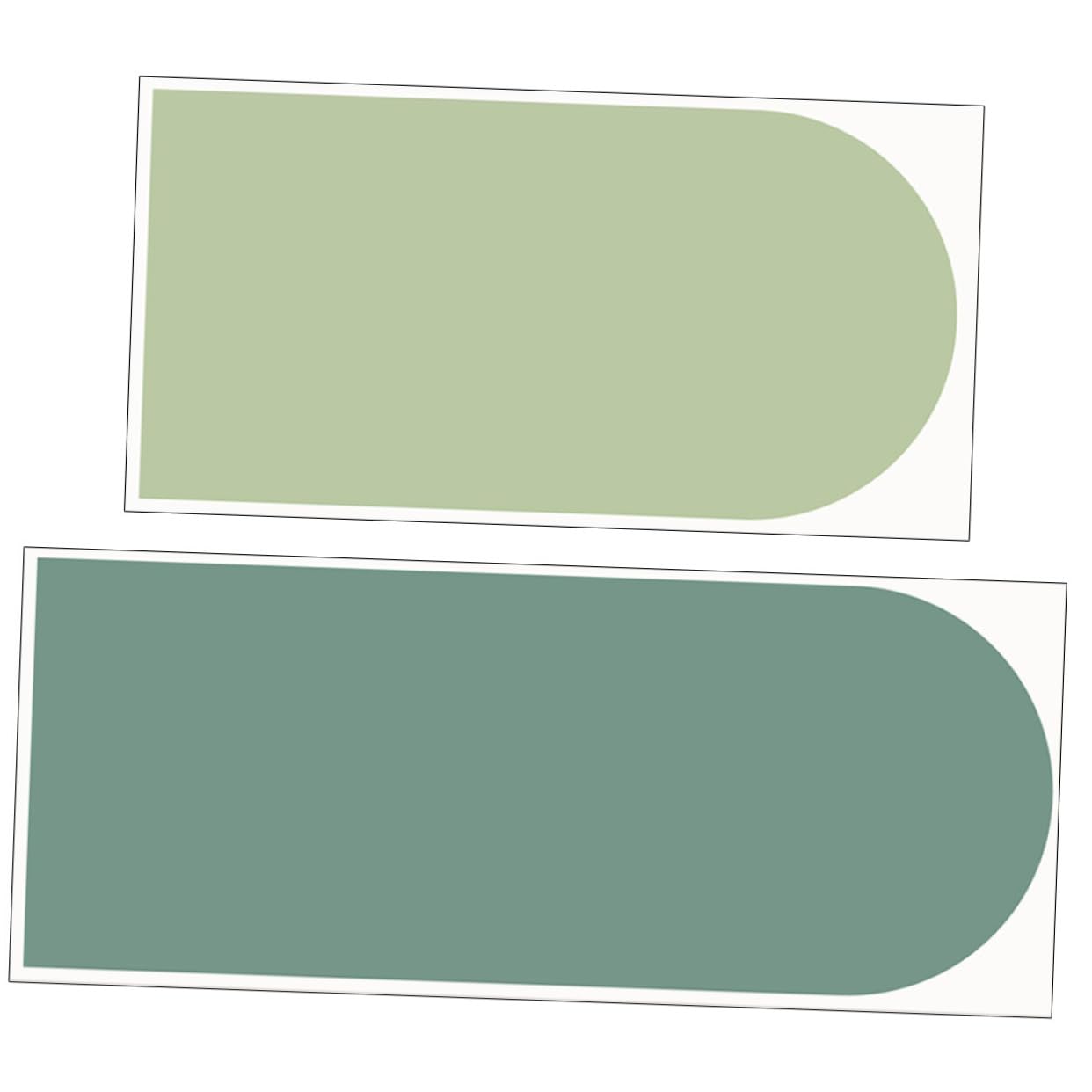 Pegatinas de Pared Geométrico Verde, Adhesivo Fuerte, 2 Piezas
