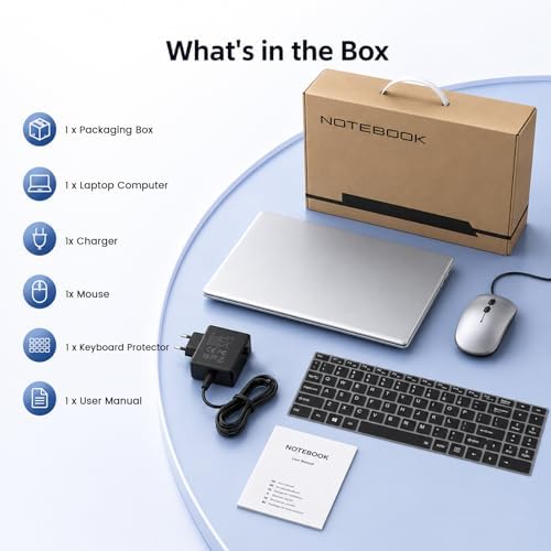 15.6 inch Laptop with Win 11 Pro, 8GB RAM 128GB Storage, 1080 FHD Display Laptops, 5205U Processor, USB3.0, Backlit Keyboard, Fingerprint Reader, 30Wh Battery, Portable Laptops for Business, School