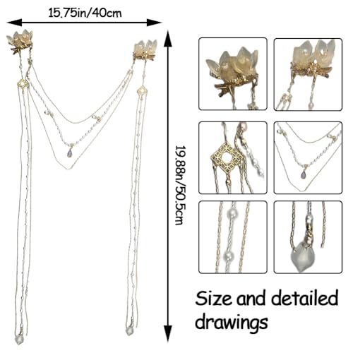 Pinza para cabello con borlas largas y diseño mariposa miniatura 2