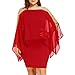 LISTHA Plus Size Chiffon Mini Dress Plus Size Women Casual Ladder Cut Overlay