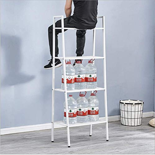 Ladder Shelf,White Bookshelf 4 Tier Small Bookshelf,Ladder Shelf Bookcase,Tall Bookshelf,Leaning Bookshelf,Skinny Bookshelf, Bookshelf for Bedroom,Modern Bookshelf(Bookshelf White)