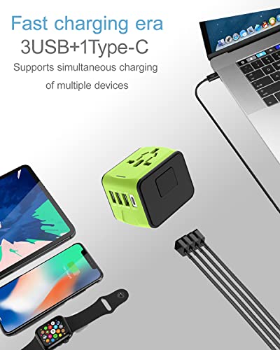 image for Loovett Universal Travel Adapter All-in-One International Power Adapte