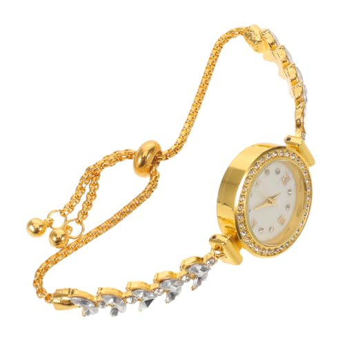 Image of Abaodam Ladies Watch Women Dress Watch with Rhinestones for Casual Formal | Elegant Alloy Quartz Wristwatch Slim Bracelet Roman Numerals Numbers