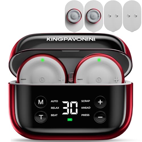 Image of Wireless TENS Unit Muscle Stimulator for Pain Relief Therapy, 2 Units Dual-Channel TENS Machine, 30 Intensities, Pocket-Sized TENS Device for Sciatica Back Pain, Charging Case, Model U13