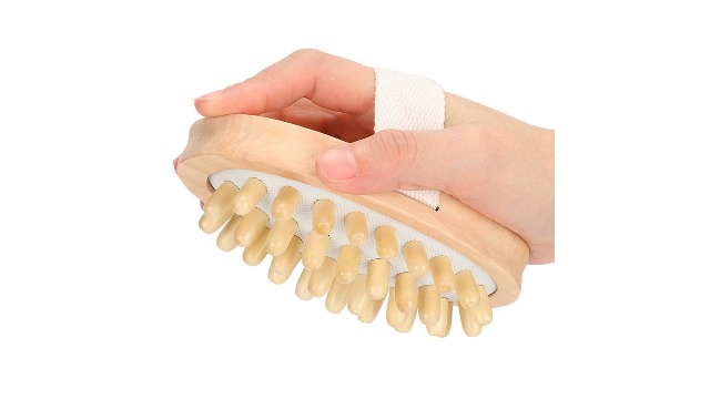 Massagebürste Aus Holz Mit Luftkissen | Für Kopfhaut, Körper & Gegen Cellulite