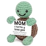 Mini Funny Turtle Mothers Day Mom Gifts from Daughter Son, New Bonus Step Mom Mama Mother in Law Gifts Ideas, I Love You Small Cute Stuff Things, Handmade Emotional Positive Crochet Turtle