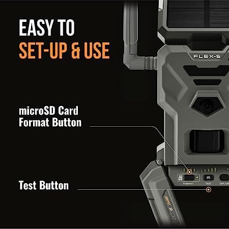 SPYPOINT Flex-Sソーラーセルラートレイルカメラ(2パック)統合ソーラーパネル、LTE接続、100フィートのフラッシュ/の通販