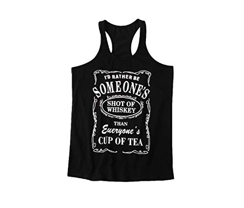 Shot of Whiskey Workout Tank Tops Women Fitness Racerback Teeb Girls Yoga Tee Shirt Vest M Black
