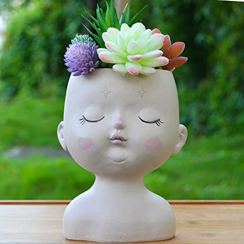 Lovtoctic Face Flower Pot Head Planter, Face Planter, Face Plant Pot, Succulent Pots, Plant Pots With Drainage, Planters For Indoor Plants, Gifts For Mom Women, Flower Pots, Spring Garden Home Decor #TOP4