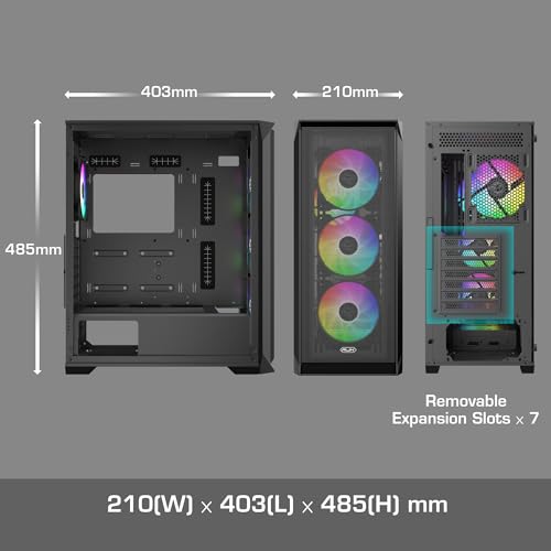 Boîtier PC blanc avec verre trempé et éclairage adressable ARGB