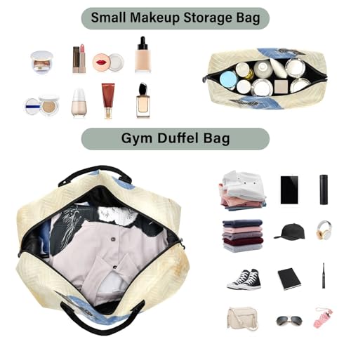 Bird Rock Vintage Duffle Bag for Travel, Gym Bag with Multiple Interior Pockets for Men Women Overnight Purse Included 20.5 x 1.9 x 13.8 In4