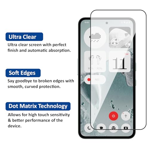 Image of AIBEX Military-Grade Tempered Glass Screen Protector for CMF Nothing Phone 2 Pro with Edge-to-Edge Full Screen Coverage | Scratch Resistant | Case Friendly | Easy Installation Kit