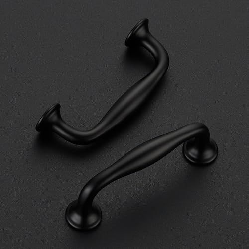 Image of Ravinte 20 Pack 3 Inch Matte Black Kitchen Cabinet Handles Solid Zinc Alloy Cabinet Pulls Cupboard & Drawer Handles