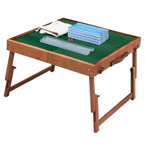 Mesa Plegable de Mahjong de Viaje con Set de 144 Piezas miniatura 1
