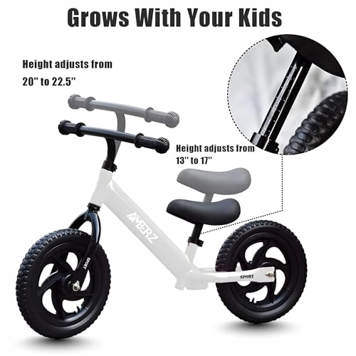 Image of First-Step Balance Bike, No-Pedal Training Balance Bike for Toddlers, 2 Years to 5 Years Old, Safe Design & Durable Tires | Develops Balance & Coordination | for Boys & Girls (White)