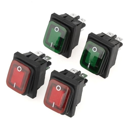 #US Red Green Light DPST ON-Off in Boat 4 Pin 2 Position Water...