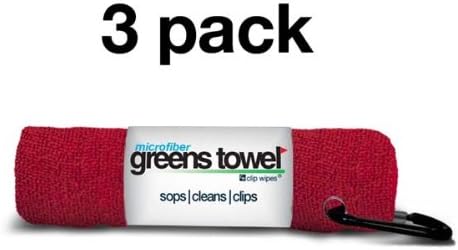 Miniatura 2 de Toalla de microfibra Greens Towel, 16 x 16 pulgadas, con mosquetón, ideal para golf (3 unidades) -