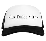  La Dolce Vita Casquette De Baseball Unisexe Blanche Et Noire Baseball Cap Unisex Black White
