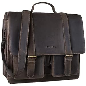 STILORD ‘Marius’ Leren Leraar Tas Vintage Schooltas Grote Aktetas Laptoptas Schoudertas Tassen voor Leraren Boekentassen Docententas Lederen