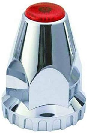 33Mm Top Reflector Threaded Nut Cover with Flange, Red