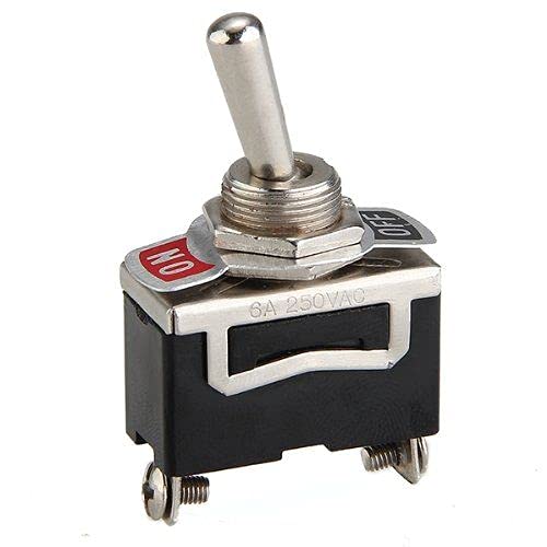 CABLEPELADO Interruptor basculante con bloqueo ON-OFF SPST | 2 Pines | Interruptor 2 terminales | 6 A 250 V AC/10 A 125 V CA