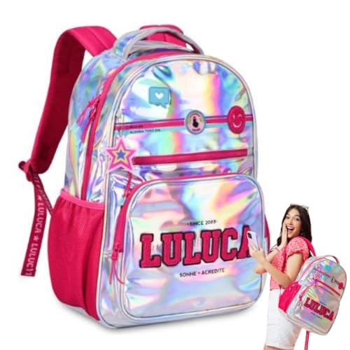 Mochila Youtuber Luluca de Costas Holográfica Escolar Juvenil