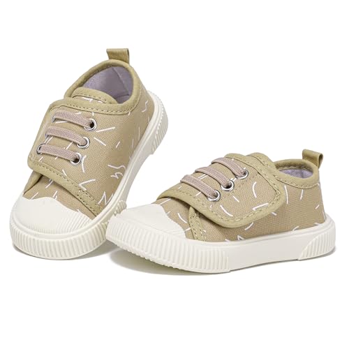 Toddler Boys and Girls Sneakers for Baby Kids Canvas Shoes Lightweight Slip on Walking Shoes4