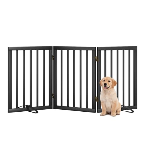 Hundegitter für Türen, Faltbares Hundegitter Innen, Haustiergitter für Türen Schlafzimmer, Welpengitter mit Metallstützfüßen… – Ansicht 1