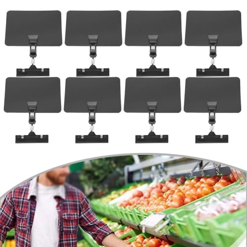 Helilyco 8 juegos de mini letreros de pizarra con clips para tiendas minoristas, etiquetas de alimentos, señalización de descuento, pizarra para aperitivos y frutas - imagen 9