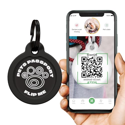 NexaPaw QR-Code-Marke für Haustiere - Reisepass - 1 Stück